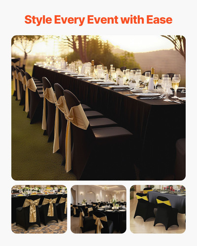 150 pcs black - chair, covers