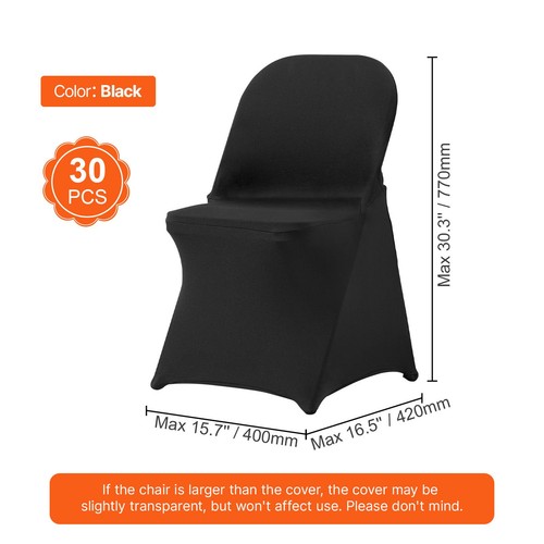 Black spandex chair covers - black, 30