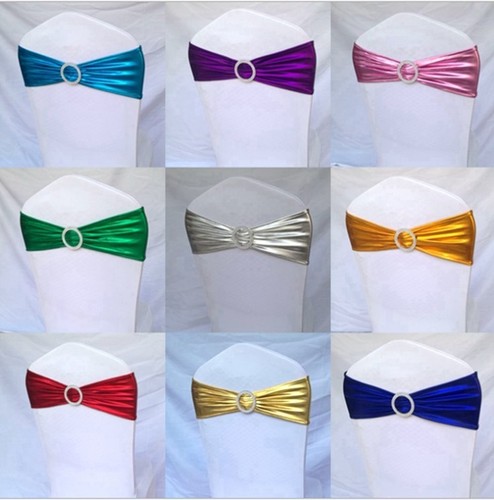 Metallic spandex chair band - spandex,